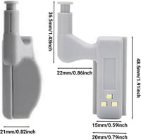 LiebeWH csuklópántos LED szekrénylámpa - fehér fény - 10 db 2