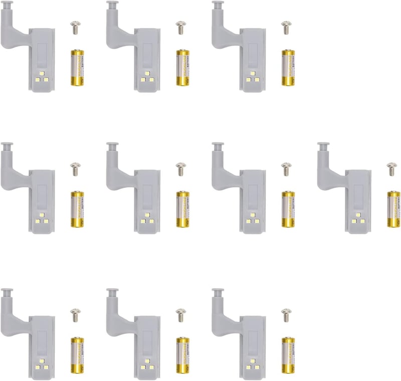 LiebeWH csuklópántos LED szekrénylámpa - fehér fény - 10 db