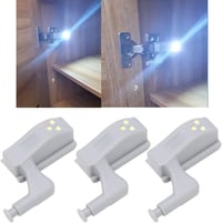 LiebeWH csuklópántos LED szekrénylámpa - fehér fény - 10 db 7