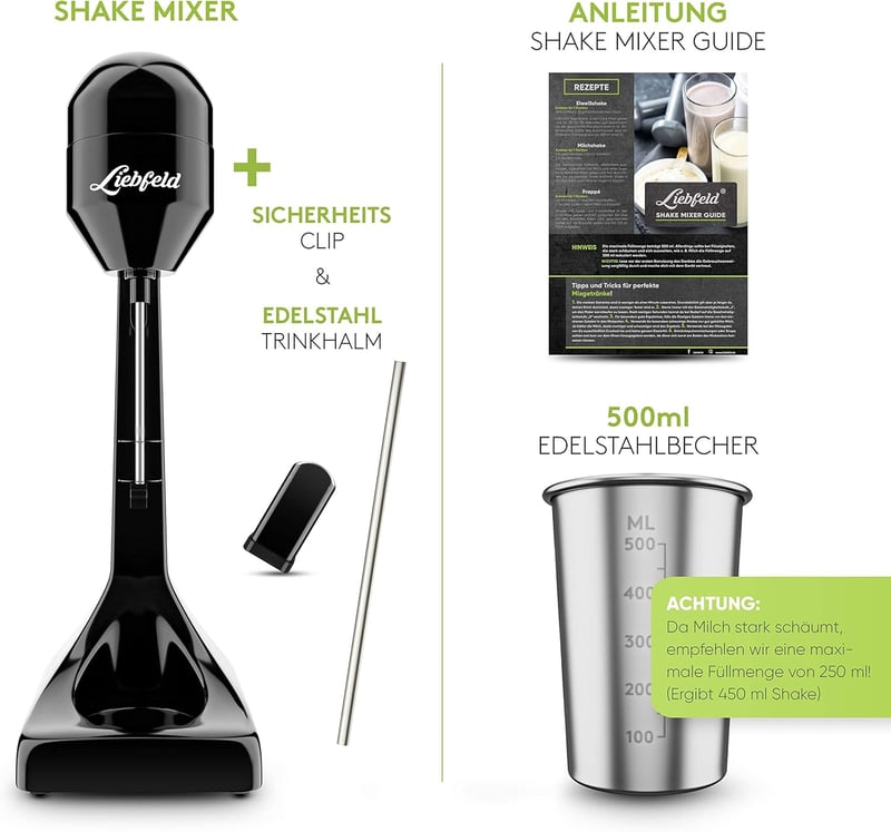 Liebfeld Shake Mixer fekete koktél keverő