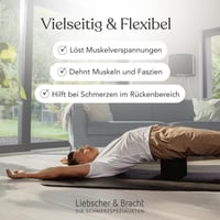 Originálny naťahovač chrbta a hrudníka Liebscher & Bracht s priehlbinou na chrbticu, nastaviteľnou výškou, čierny, vyrobený v Nemecku 2