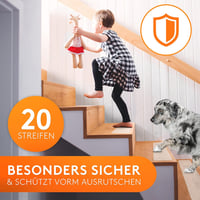 LIEBTHAL Csúszásmentes Lépcsőszalag 20 db Öntapadós Átlátszó 15x90 cm Vízálló 2