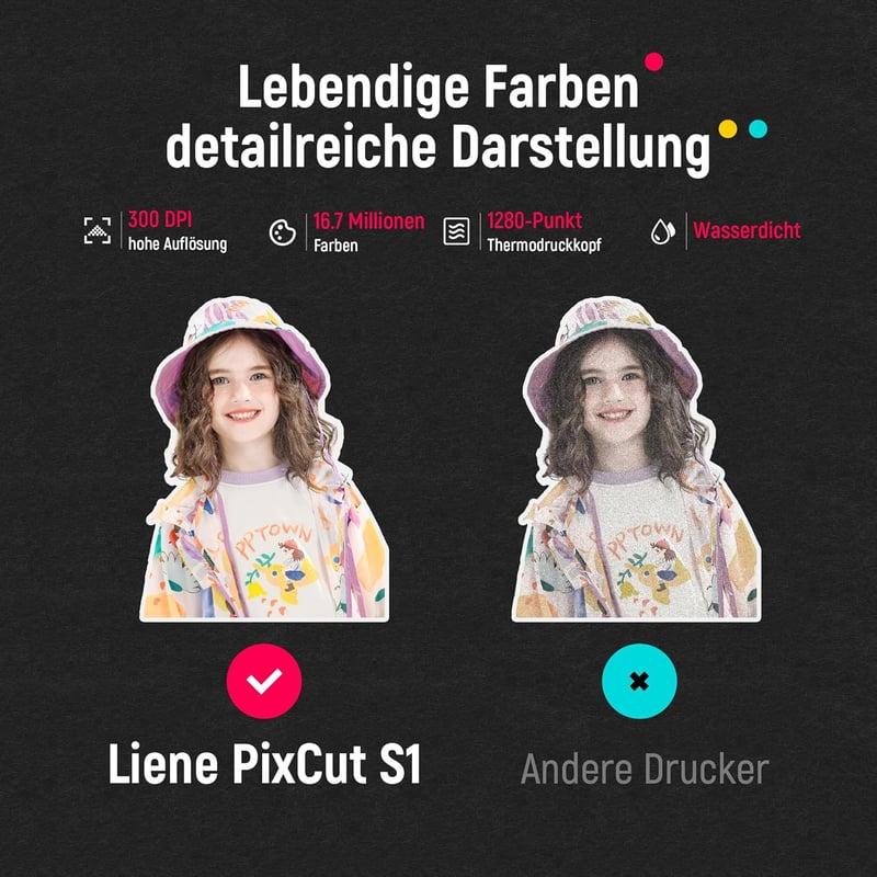 Liene PixCut S1 öntapadós fotópapír szett - 72 lap + 2 festékpatron vízálló