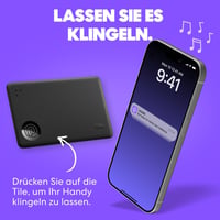 Life360 Tile Slim Bluetooth Tracker - Pénztárca és Kulcs Kereső, iOS Android Kompatibilis - 1er-Pack, black 4
