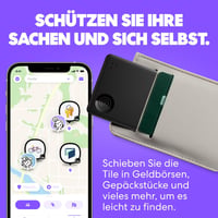 Life360 Tile Slim Bluetooth Tracker - Pénztárca és Kulcs Kereső, iOS Android Kompatibilis - 1er-Pack, black 2