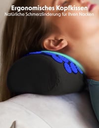 LifeGoods Akupresszúrás Matrac Párnával - Fekete-Kék Masszázs Szőnyeg Hátfájásra - Tüskés Jóga Matrac Stresszoldáshoz 4