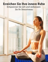 LifeGoods Akupresszúrás Matrac Párnával - Fekete-Kék Masszázs Szőnyeg Hátfájásra - Tüskés Jóga Matrac Stresszoldáshoz 5