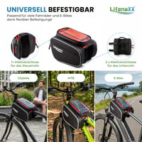 Lifenaxx LX-029 Vodotesná taška na rám bicykla 3L s priehradkou na smartfón 6