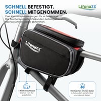 Lifenaxx LX-029 Vodotesná taška na rám bicykla 3L s priehradkou na smartfón 7
