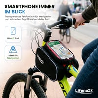 Lifenaxx LX-029 Vodotesná taška na rám bicykla 3L s priehradkou na smartfón 2