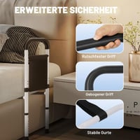 LIFERUN Mâner de Susținere pentru Ridicarea din Pat, pentru Vârstnici și Adulți, Cadru Reglabil pe Înălțime, Dimensiune Extra Mare 5