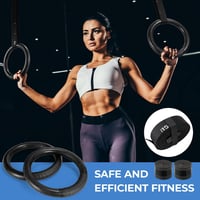 LIFERUN Turnringe Olimpiai Tornagymnasztikai Ringe Markálással és Állítható Szíjakkal 7