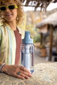 LifeStraw Go Series BPA-mentes szűrős vizes palack utazáshoz és mindennapi használatra – baktériumok, paraziták és mikroplasztikumok ellen 9