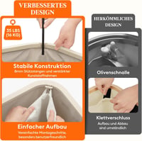 Lifewit 105L összecsukható szennyesgyűjtő kosár fedéllel, nagy kapacitású ruhagyűjtő 4