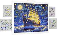 Lifewit 1500 darabos forgó puzzle tábla 4 fiókkal és védőborítással, hordozható puzzle tálca - Rotatable and with tilt stand 1