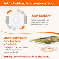 Lifewit 1500 darabos forgó puzzle tábla 4 fiókkal és védőborítással, hordozható puzzle tálca - Rotatable and with tilt stand 4