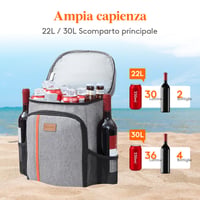 Chladiaci batoh Lifewit 22 l na 30 plechoviek, vodoodolná izolovaná taška, nepriepustná chladiaca taška pre mužov a ženy, na piknik, pláž, kempovanie a cestovanie 2