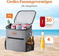 Lifewit 24L Hűtőhátizsák Piknik Strand Kempingezés Túrázás 2