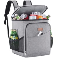 Lifewit 26L chladiaci batoh, 34 plechoviek, izolovaná pikniková taška, nepriepustný, sivý, na kempovanie/pláž/grilovanie/cestovanie 1