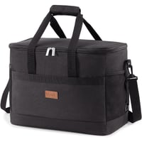 Geantă frigorifică pliabilă Lifewit 30L, coș termoizolant de mare capacitate pentru picnic, depozitare alimente, capacitate 50 de doze, negru 1