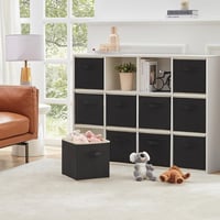 Lifewit 36L összecsukható tárolódoboz szett 6db fekete 7