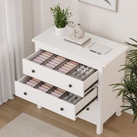 Lifewit 4 db-os Hemnes Fiókrendező Szett - Szürke Textil Tárolódoboz Ruhákhoz, Zoknikhoz, Fehérneműhöz, Gyerekruhákhoz - 39x15x11 cm 8
