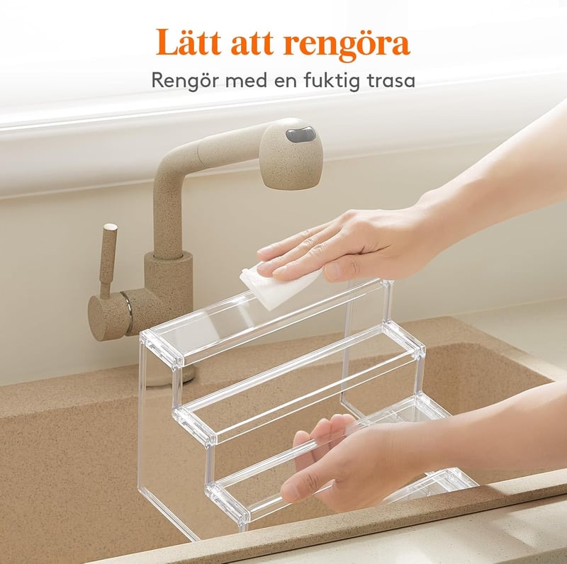 Lifewit 4-szintes Átlátszó Szervező Állvány, 30,5 cm, 2 db-os Készlet Figurákhoz, Süteményekhez, Íróasztalra, Dekorációhoz