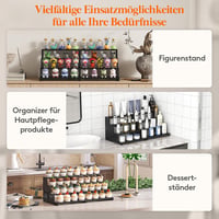Lifewit 4 Szintes Fekete Polcos Állvány - Parfüm, Smink, Sütemény, Fűszer és Kozmetikai Rendszerező - Íróasztalra, Szekrénybe (30,5 cm) 4