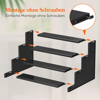 Lifewit 4 Szintes Fekete Polcos Állvány - Parfüm, Smink, Sütemény, Fűszer és Kozmetikai Rendszerező - Íróasztalra, Szekrénybe (30,5 cm) 5