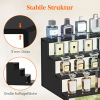 Lifewit 4 Szintes Fekete Polcos Állvány - Parfüm, Smink, Sütemény, Fűszer és Kozmetikai Rendszerező - Íróasztalra, Szekrénybe (30,5 cm) 6