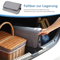 Geantă frigorifică Lifewit 40L, mare, pliabilă, izolată termic, pentru picnic, camping, călătorii și plajă, gri 7