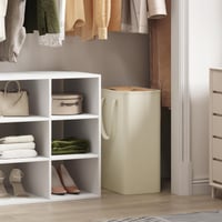 Coș de rufe pliabil și îngust Lifewit 50L - Recipient pentru rufe de culoare fildeș 8
