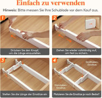 Lifewit 6 részes fiók osztó szett 40-56 cm, állítható fiók rendszerező szekrénybe 7