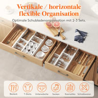 Lifewit 6 részes fiók osztó szett 40-56 cm, állítható fiók rendszerező szekrénybe 5