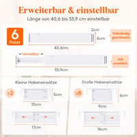 Lifewit 6 részes fiók osztó szett 40-56 cm, állítható fiók rendszerező szekrénybe 2