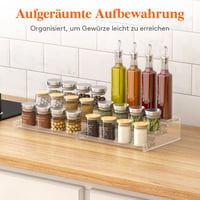 Lifewit Átlátszó 3-szintes Műanyag Polc Szett - 2 db Fűszertartó Állvány Konyhába, Fürdőbe - Sütemény, Cupcake, Italok Tárolására - Rakásolh 6