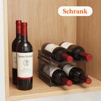 Suport stivuibil Lifewit pentru 4 sticle, pentru frigider, negru 6