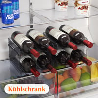 Suport stivuibil Lifewit pentru 4 sticle, pentru frigider, negru 5