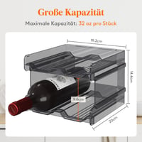 Suport stivuibil Lifewit pentru 4 sticle, pentru frigider, negru 4