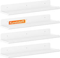 Lifewit Fali Polc Szett 4 db Fehér 38 cm Tárolás Dekoráció 1