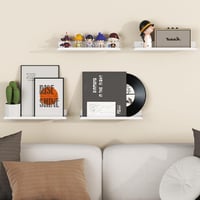 Lifewit Fali Polc Szett 4 db Fehér 38 cm Tárolás Dekoráció 2