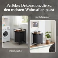 Lifewit fekete mosókosár polccal 69L ruhaválogató kihúzható zsákokkal fürdőszoba mosókonyha kollégium 7