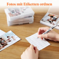 Lifewit Fotótárolás Doboz 18 Rekesszel, Átlátszó Szerveződoboz 10,1x15,2cm 7