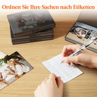 Lifewit Fotótárolódoboz 10,1x15,2cm 18 rekesszel Fekete - 1, Black 6