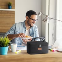 Lifewit Hőszigetelt Hűtőtáska 6L - Kompakt, Összecsukható Ebédtáska Férfiaknak és Nőknek - Fekete Hordozható Hűtődoboz Piknikhez, Munkához 6