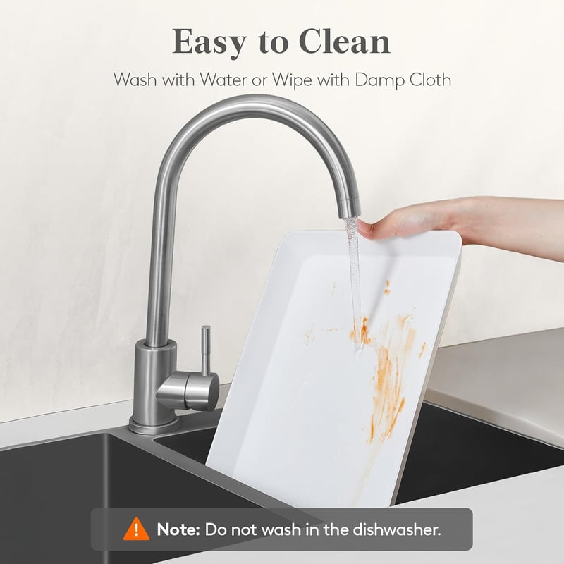 Lifewit Műanyag Tálca Szett 6 db 36,7x24 cm Fehér BPA-Mentes