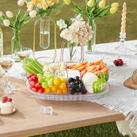Lifewit Ovális Tálca Fedővel, 6 Rekeszes Snack Box Ládika 9