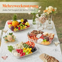 Lifewit Ovális Tálca Fedővel, 6 Rekeszes Snack Box Ládika 7