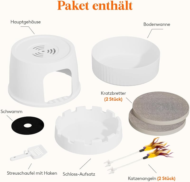 Lifewit XXL Macska WC Ház Rejtett Kaparódeszkával, Szagkontrollal és Szénszűrővel
