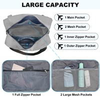 lifwimner Sklopiva putna torba 40x20x25 cm Ručna prtljaga za Ryanair avion Vikend torba za žene i muškarce 20L tamnosiva 3